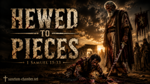 HEWED TO PIECES