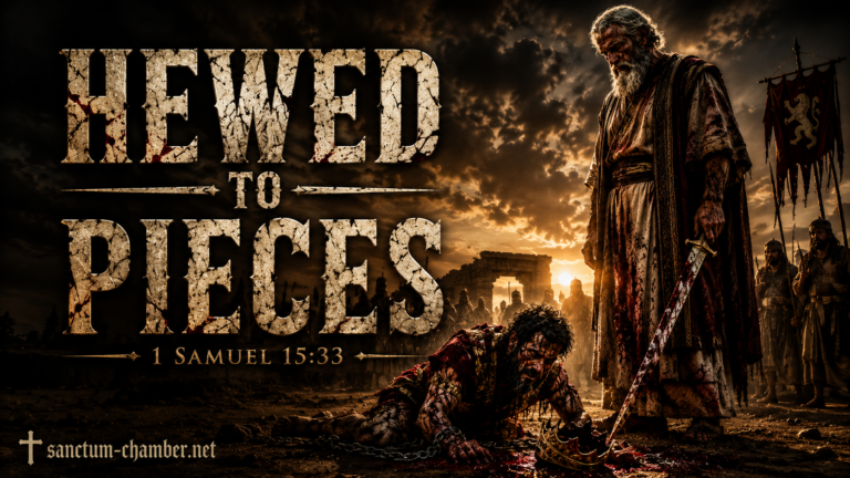 HEWED TO PIECES