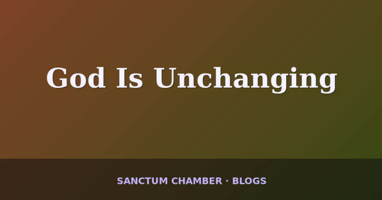 God Is Unchanging