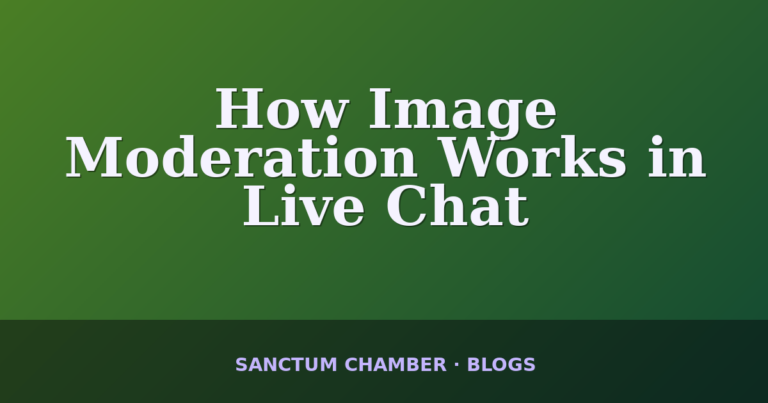 How Image Moderation Works in Live Chat